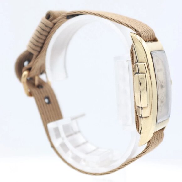 Vintage Bulova Stepped Deco Men's Mechanical Wristwatch 10 AE USA 10k RGP - Picture 2 of 5